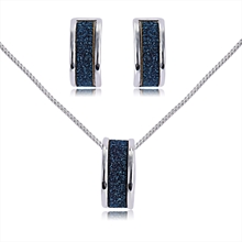 Show details for Stylish Casual Flash sand Necklace and Earring Set