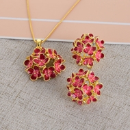 Picture of Casual Pink Necklace and Earring Set with Speedy Delivery
