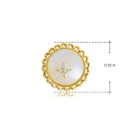 Picture of Delicate White Stud Earrings of Original Design