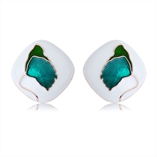 Show details for Zinc Alloy Green Stud Earrings with Low MOQ