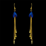 Picture of Purchase Gold Plated Enamel Dangle Earrings Exclusive Online
