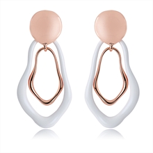 Show details for Need-Now Pink Enamel Dangle Earrings from Editor Picks