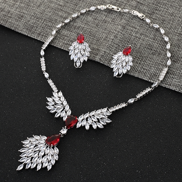 Picture of Latest Big Luxury Necklace and Earring Set