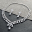 Show details for Nickel Free Platinum Plated Cubic Zirconia Necklace and Earring Set with Worldwide Shipping