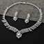 Show details for Nickel Free Platinum Plated Cubic Zirconia Necklace and Earring Set with No-Risk Refund