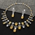 Picture of Fashion Cubic Zirconia Platinum Plated Necklace and Earring Set