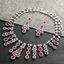 Show details for Stylish Big Platinum Plated Necklace and Earring Set