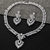 Picture of Delicate Big White Necklace and Earring Set