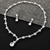 Picture of Brand New White Big Necklace and Earring Set for Female