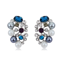 Show details for Zinc Alloy Blue Stud Earrings at Great Low Price