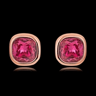 Picture of Unique Artificial Crystal Pink Stud Earrings