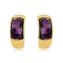 Show details for Zinc Alloy Purple Stud Earrings in Exclusive Design