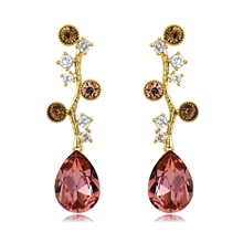 Show details for Pretty Artificial Crystal Pink Dangle Earrings