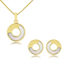 Show details for Nice Shell Gold Plated Necklace and Earring Set