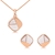 Picture of Top Shell Rose Gold Plated Necklace and Earring Set