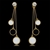 Picture of Designer Platinum Plated White Dangle Earrings with No-Risk Return