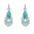 Picture of Nice Cubic Zirconia Platinum Plated Dangle Earrings