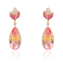 Show details for Luxury Red Dangle Earrings Online Only