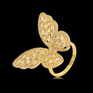 Picture of Buy Gold Plated Copper or Brass Adjustable Ring with Low Cost