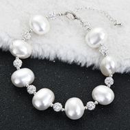 Show details for Wholesale Platinum Plated White Fashion Bracelet of Original Design