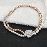 Show details for Beautiful Cubic Zirconia Platinum Plated Pendant Necklace