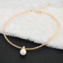 Show details for Classic White Pendant Necklace with Speedy Delivery