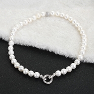 Show details for Attractive White Classic Pendant Necklace For Your Occasions