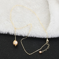 Show details for Classic Gold Plated Pendant Necklace of Original Design