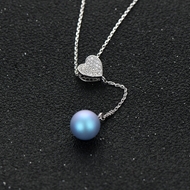 Show details for Sparkly Casual Swarovski Element Pearl Pendant Necklace