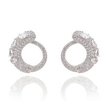 Show details for Unique Cubic Zirconia Luxury Big Stud Earrings