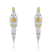 Show details for Amazing Cubic Zirconia Big Dangle Earrings