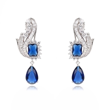 Show details for Luxury Cubic Zirconia Dangle Earrings of Original Design
