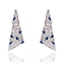 Show details for Great Value Blue Platinum Plated Dangle Earrings with Full Guarantee