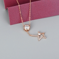 Show details for Copper or Brass Rose Gold Plated Pendant Necklace Factory Direct Supply