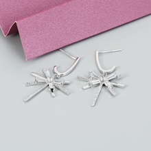 Show details for Fancy Small Platinum Plated Dangle Earrings