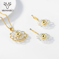 Picture of Impressive Gold Plated Casual Necklace and Earring Set with Low MOQ
