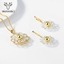 Show details for Impressive Gold Plated Casual Necklace and Earring Set with Low MOQ