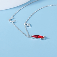 Picture of 925 Sterling Silver Platinum Plated Pendant Necklace From Reliable Factory