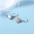Picture of Popular Swarovski Element Pearl Platinum Plated Stud Earrings