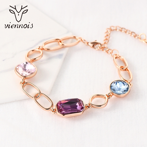 Picture of Affordable Rose Gold Plated Colorful Fashion Bracelet in Exclusive Design