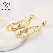 Show details for Irresistible Gold Plated Big Dangle Earrings As a Gift