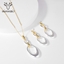 Show details for Attractive Platinum Plated Zinc Alloy 2 Piece Jewelry Set For Your Occasions