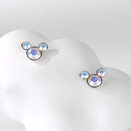 Picture of Purchase Platinum Plated Swarovski Element Stud Earrings Exclusive Online