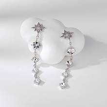 Show details for Copper or Brass White Dangle Earrings Online Only