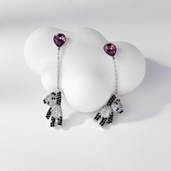 Picture of New Season Purple Animal Dangle Earrings with SGS/ISO Certification