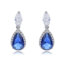 Show details for Charming Blue Copper or Brass Dangle Earrings As a Gift