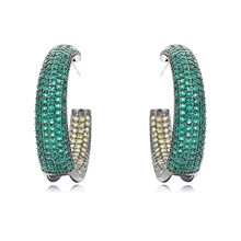 Show details for Designer Gunmetal Plated Copper or Brass Dangle Earrings with No-Risk Return