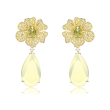 Show details for New Season Yellow Copper or Brass Dangle Earrings with SGS/ISO Certification