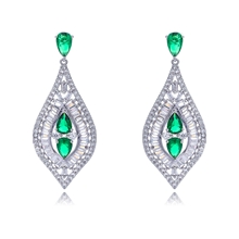 Show details for Good Quality Cubic Zirconia Platinum Plated Dangle Earrings