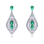 Show details for Good Quality Cubic Zirconia Platinum Plated Dangle Earrings